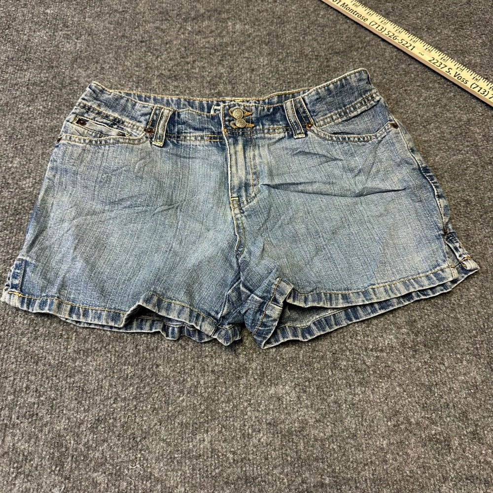 Old Navy Shorts Womens Size 4 Blue Denim Low Rise Double Button Casual Cotton